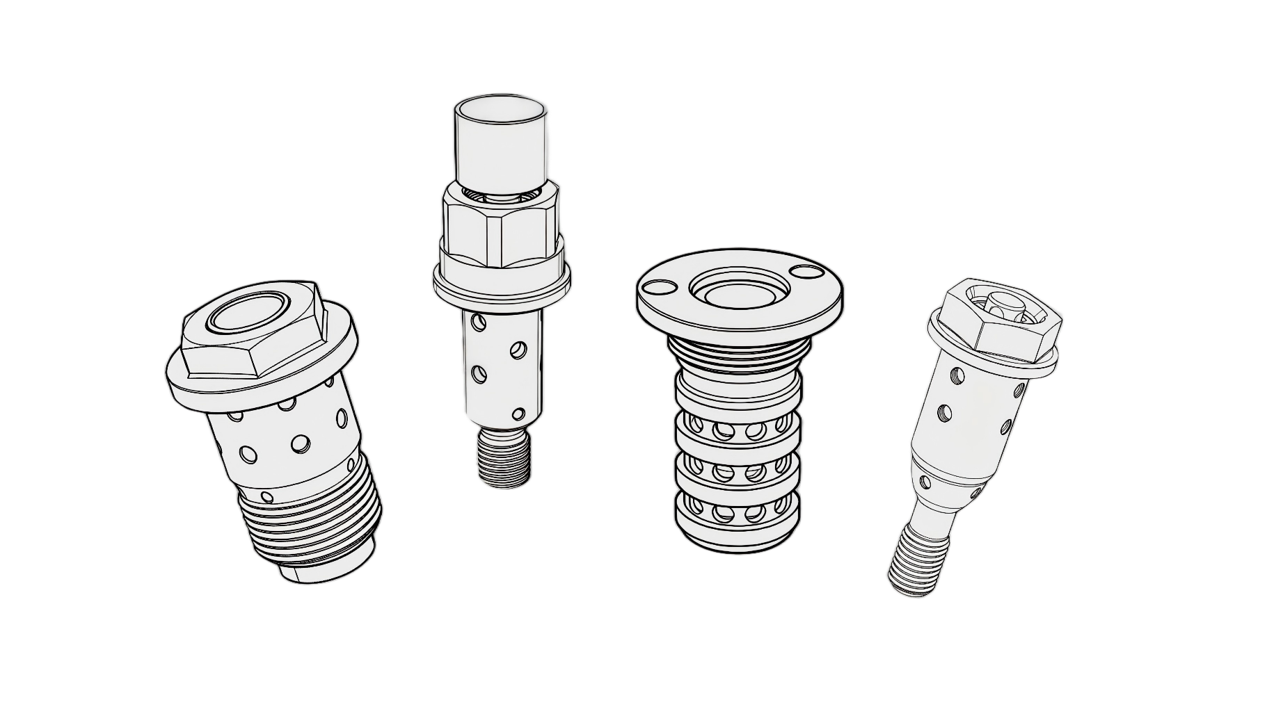Oil control valve line drawing